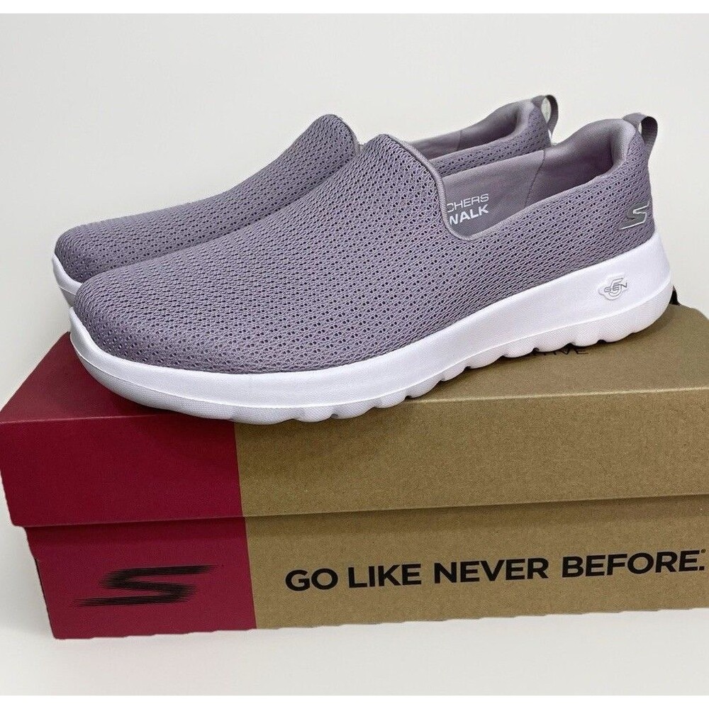 Skechers Women 9.5 Go Walk Joy Aurora Slip On Sneakers Light Mauve Mesh Comfort